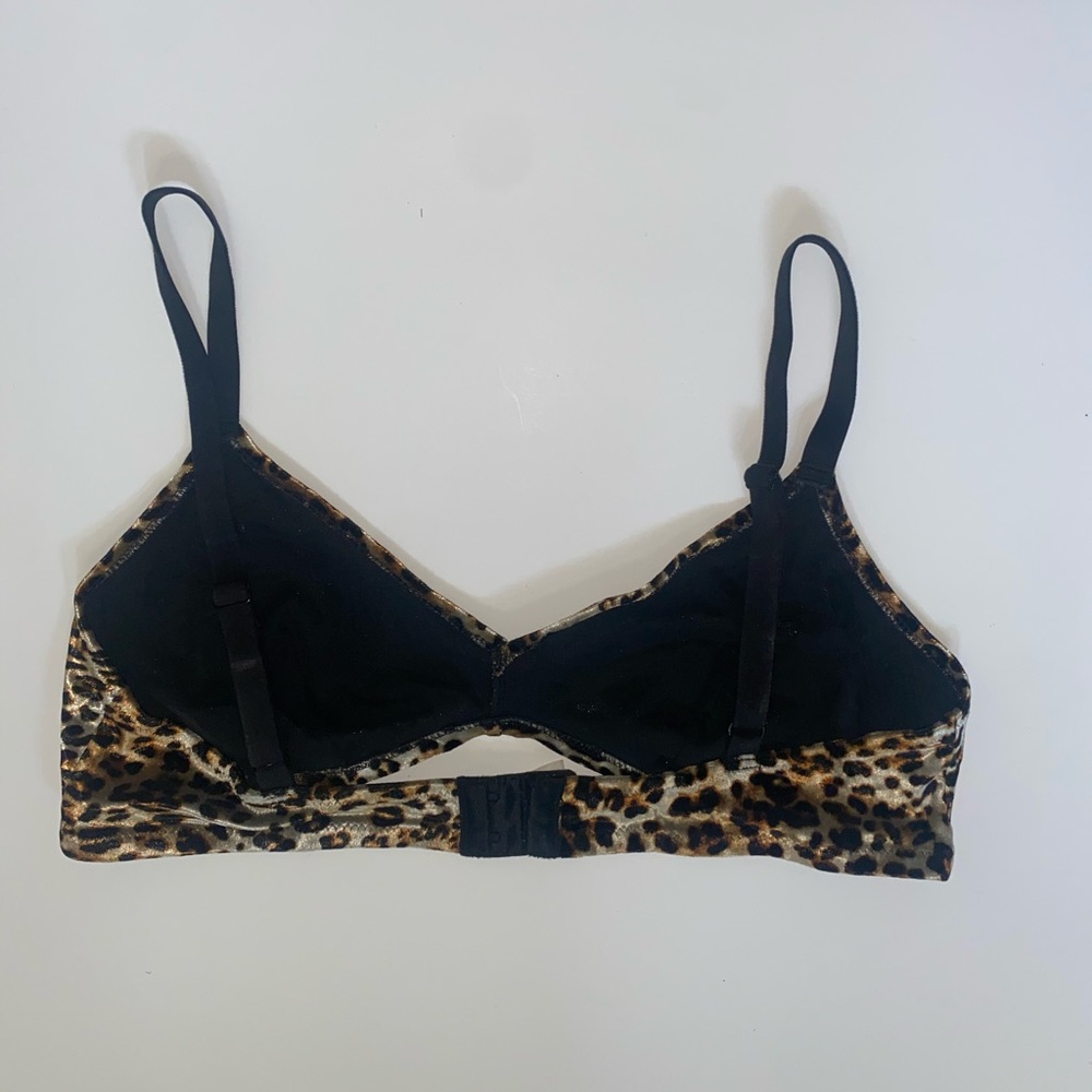 y2k velvet cheetah bra